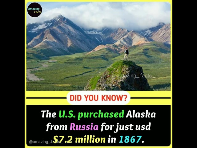 who purchased Alaska from Russia for just 7.2 million 🤔 || #Aamazing facts || #73