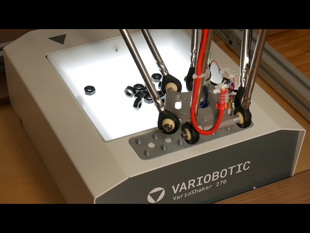 Picking parts from a shaker with a low-cost robot using an open source vision library.