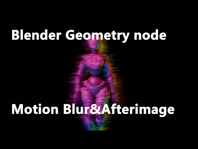 Blender 4.2 Geometry nodes to make cool motion blur and afterimage effect