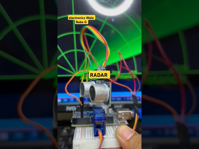 RADAR using SR04 + Servo Motor + Arduino Uno #diy #shorts #arduino #arduinoproject #shortsvideo