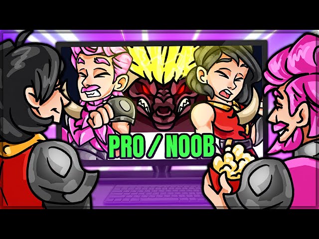 EXTREME BEHEMOTH SHAME - Pro and Noob VS Monster Hunter World Pro and Noob! (Behemoth Gameplay)