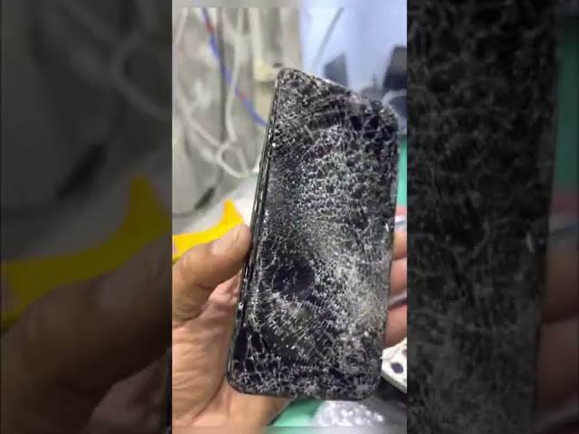 iPhone 11, body and LCD completely damaged.