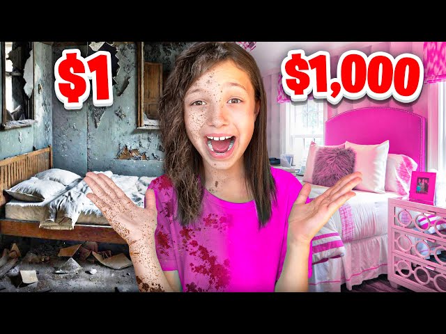 $1 vs $1,000 Surprise ROOM MAKEOVER!