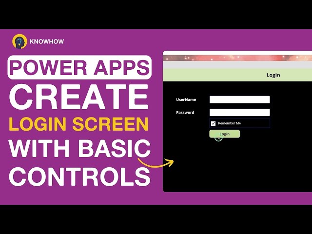 Power Apps Create Login Screen with Basic Controls