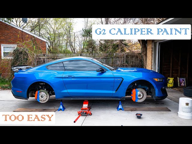 Painting the brake calipers on my Mustang GT350 with G2 Brake Caliper Paint *SIMPLE TUTORIAL*