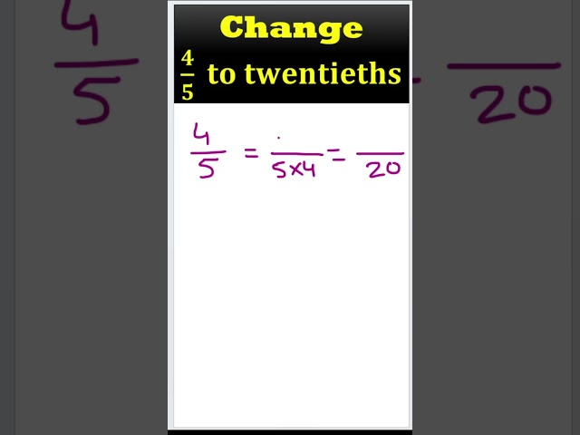 change fraction to twentieths #short #olympiad #mathematics #maths #exponents