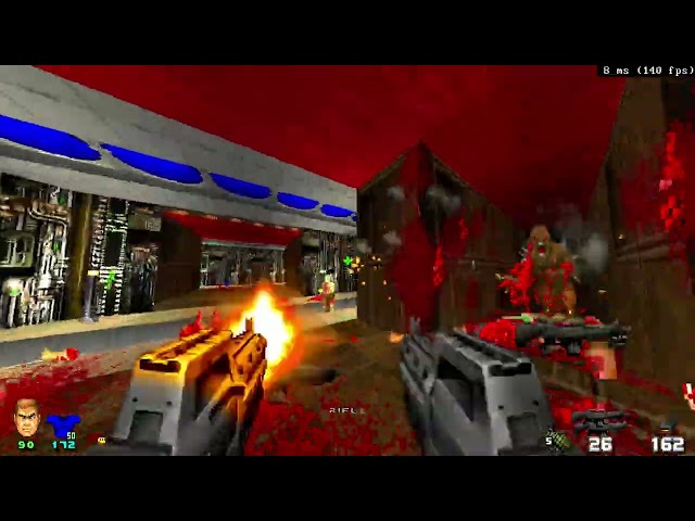 Brutal Doom fork - Maps of Chaos Overkill : Ultimate Doom  Episode 2 (Fast monsters)