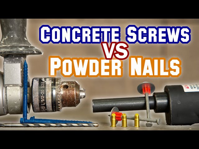 Powder Actuated Hammer vs Hammer Drill | Ramset vs Tapcon | Concrete Nails vs Screws