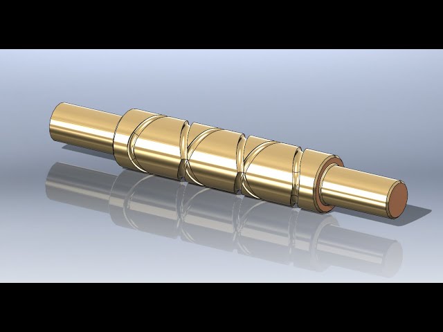 Solidworks tutorial: double helix shaft. Super EASY!!!