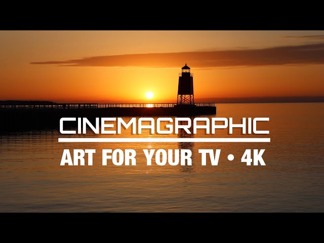 Lake Michigan Sunset | Cinemagraphic Art For Your TV | 4Hr 4K
