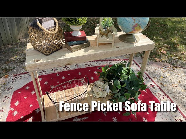 How to Build - FREE PLANS! - Fence Picket Sofa Table