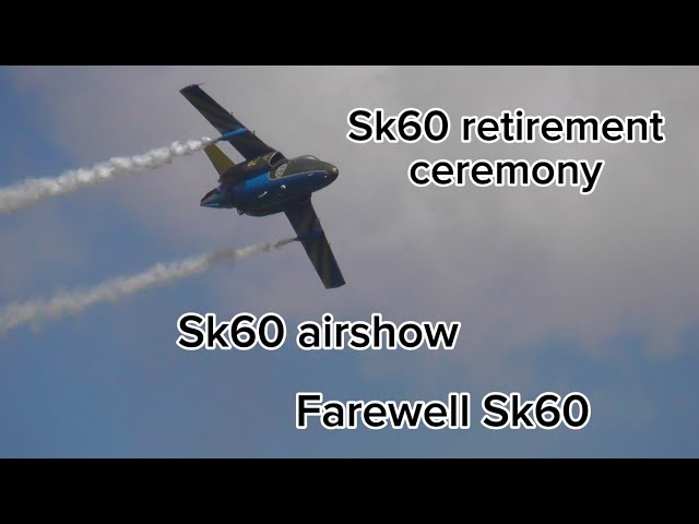 Sk60(Saab 105)full retirement ceremony | airshow by the pilot princess.