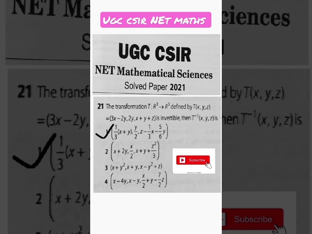 UGC CSIR NET mathematics previous year questions #ytshorts #swathistudyguide