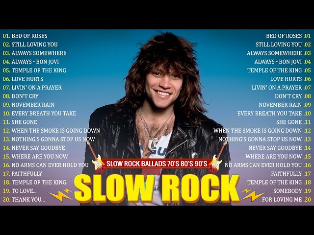 Slow Rock Songs Memories 🎸 Top 100 Slow Rock Ballads 70s 80s 90s Of All Time #51