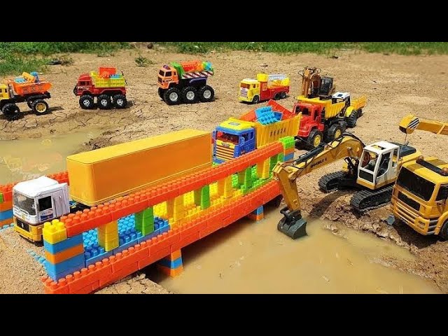 #7 Tractor JCB 5CX for CHILDREN works at road! BRUDER TOYS video for KIDS |  @OfficialToyzstory