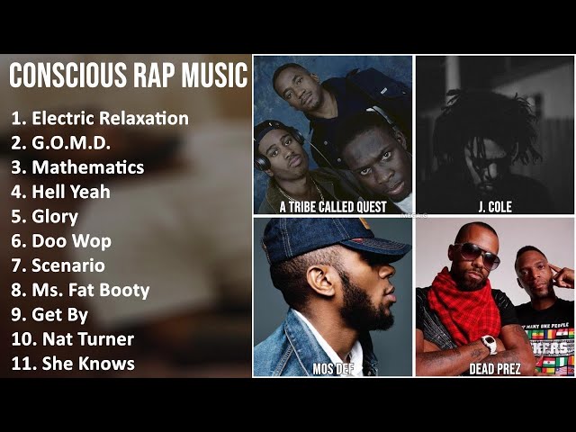 CONSCIOUS RAP Music Mix - A Tribe Called Quest, J. Cole, Mos Def, Dead Prez - Electric Relaxatio...