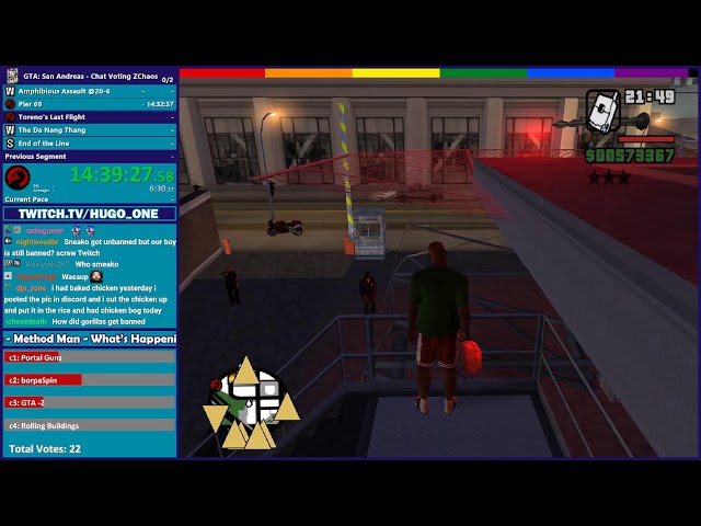 GTA San Andreas Chat Voting Chaos Mod - Vote on Twitch - https://www.twitch.tv/hugo_one