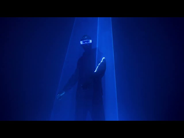 Futuristic Glasses Blue Laser Light Show Sci-Fi Vibes Blue Laser Dance Cyberpunk Futuristic #shorts