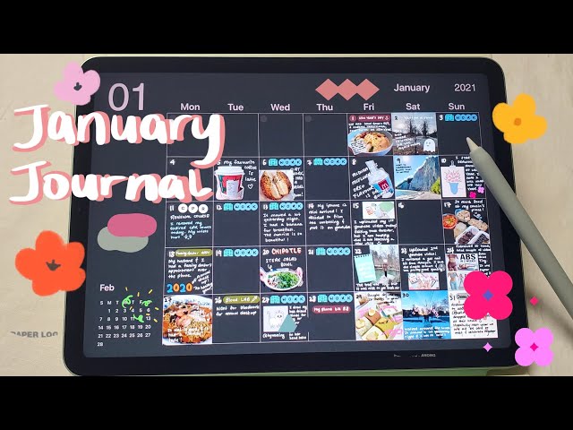 January Diary on iPad Air 4 🍏| GoodNotes 5 | Digital journal with me 💕 Nurse log