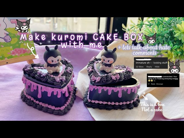 ✨Making Kuromi fake diy cake box✨+small chats on RUDE comments  #clayart