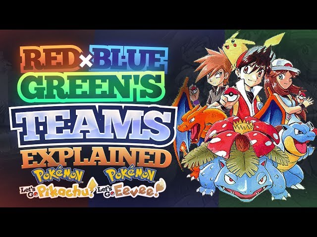 RED, BLUE, & GREEN'S Teams Explained! - Pokemon Let's GO