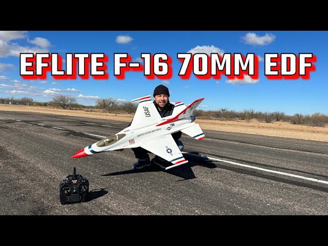 E-flite F-16 70mm EDF fun flight!