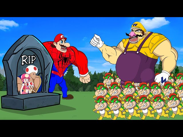999 Bowser vs Super Mario Save Toad Family - Evolution of Monster - Funny Animation