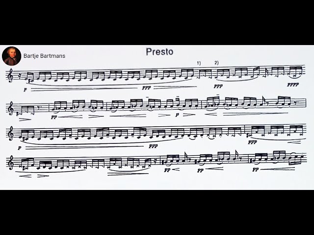 Kalevi Aho - Presto from Solo III for Flute solo (1991)