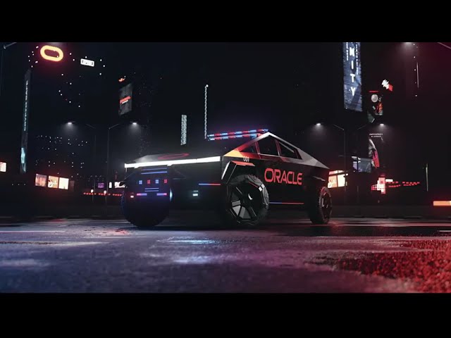 Larry Ellison has unveiled Oracle's next-gen Police car will be a @Tesla Cybertruck