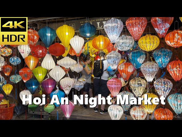 4K HDR | Walking Hoi An Night Market | Best Night Markets To Visit | Vietnam 2023 - Binaural Sound
