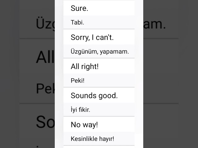 Turkish Phrases