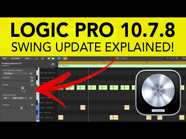 Logic Pro 10.7.8 - SWING Slider Update Explained