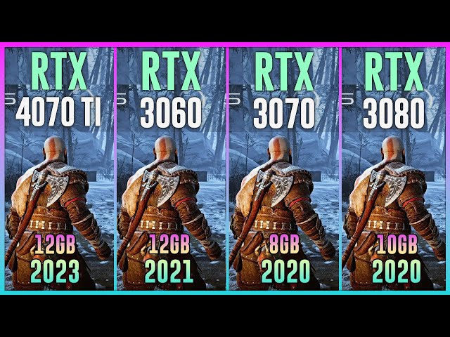 RTX 4070 TI vs RTX 3060 vs RTX 3070 vs RTX 3080 - Test in 12 Games