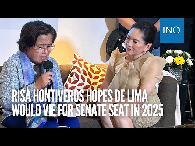 Risa Hontiveros hopes de Lima would vie for Senate seat in 2025