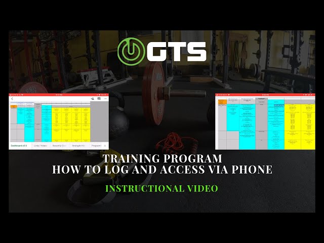 How to access and log training program - GTS Programming Index