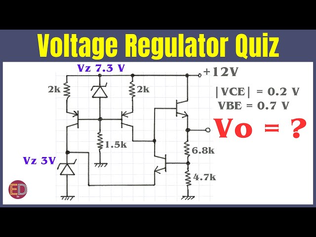 Voltage Regulator Solved Problem, Voltage Regulator with Zener and BJT