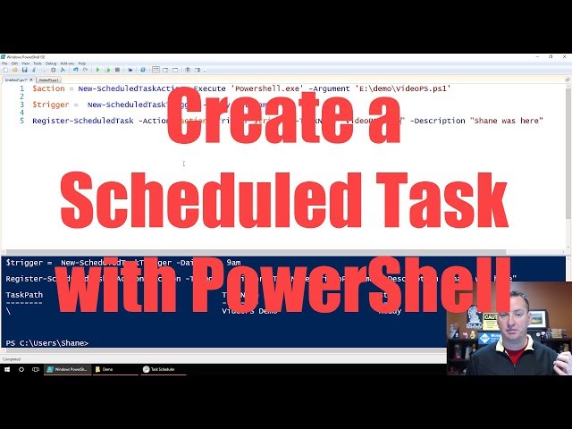 PowerShell create a scheduled task
