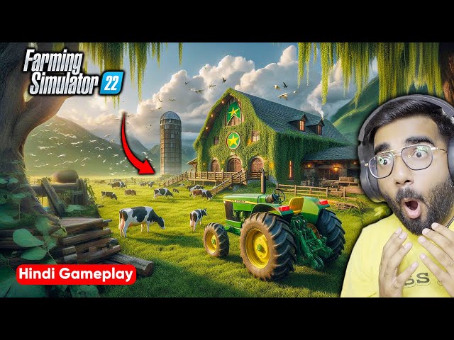 CREATING LARGE FIELD & FEEDING COWS | Farming Simulator 22 | Hindi Gameplay #43