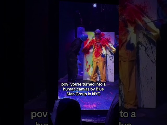 Blue Man Group paints a human LIVE 🎨