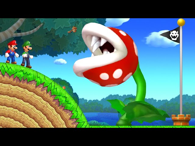 New Super Mario Bros. U Deluxe - 100% Walkthrough - World 1: Acorn Plains