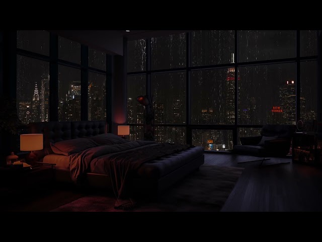 Say Goodbye To Insomnia And Sleep Well In The Apartment With The Sound Of Rain🌧️ At Night