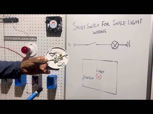 A single light switch / single light wiring