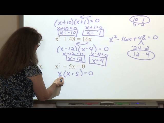 GRE Math Prep: Factoring Quadratic Equations