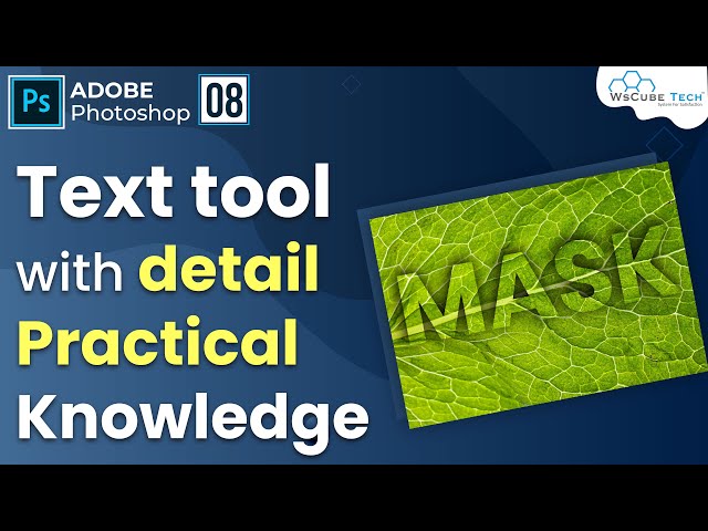 How to use Text Tool (Horizontal Type, Vertical Type, Vertical Type Mask, Horizontal Mask Tool) #8