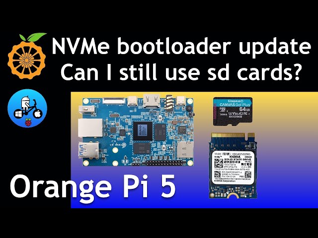 NVMe and SD card boot test with latest bootloader. Orange Pi 5