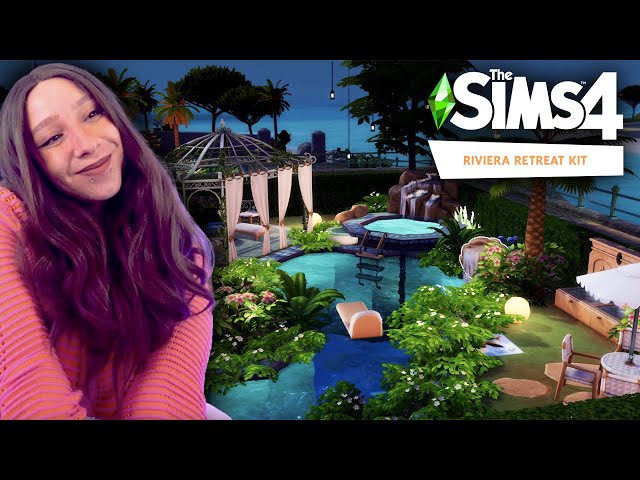SIMS 4 | BUILDING A BACKYARD WITH THE NEW RIVIERA RETREAT KIT ✨