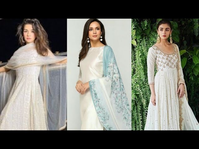 Anarkali Suit/Anarkali Kurta | White Anarkali kurti White Dress For Girls | White Dresses Ideas 2022