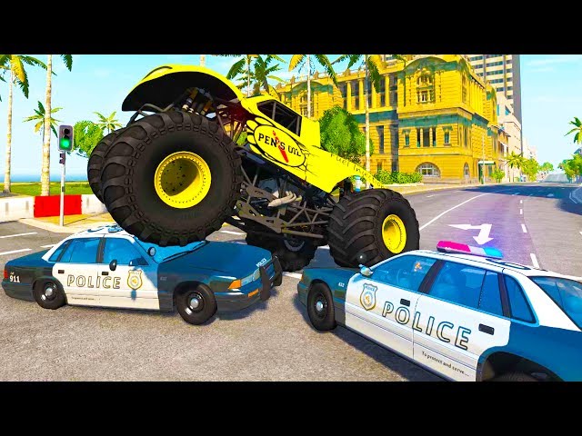 Insane High Speed Police Chases and Takedowns! - BeamNG Drive Crash Test Compilation Gameplay