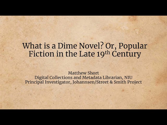 What is a Dime Novel?