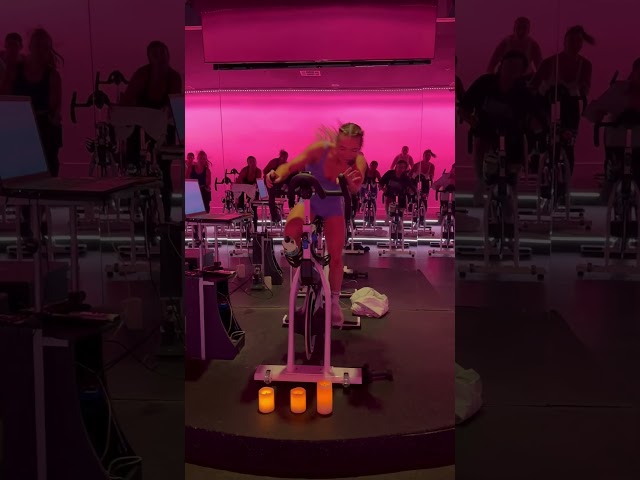 6.21.23 Spin class 💜 #cycle #spin #workout #cardio #shortvideo